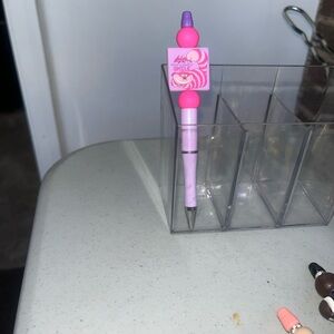 Hand Crafted Pink Smiley Face Pen